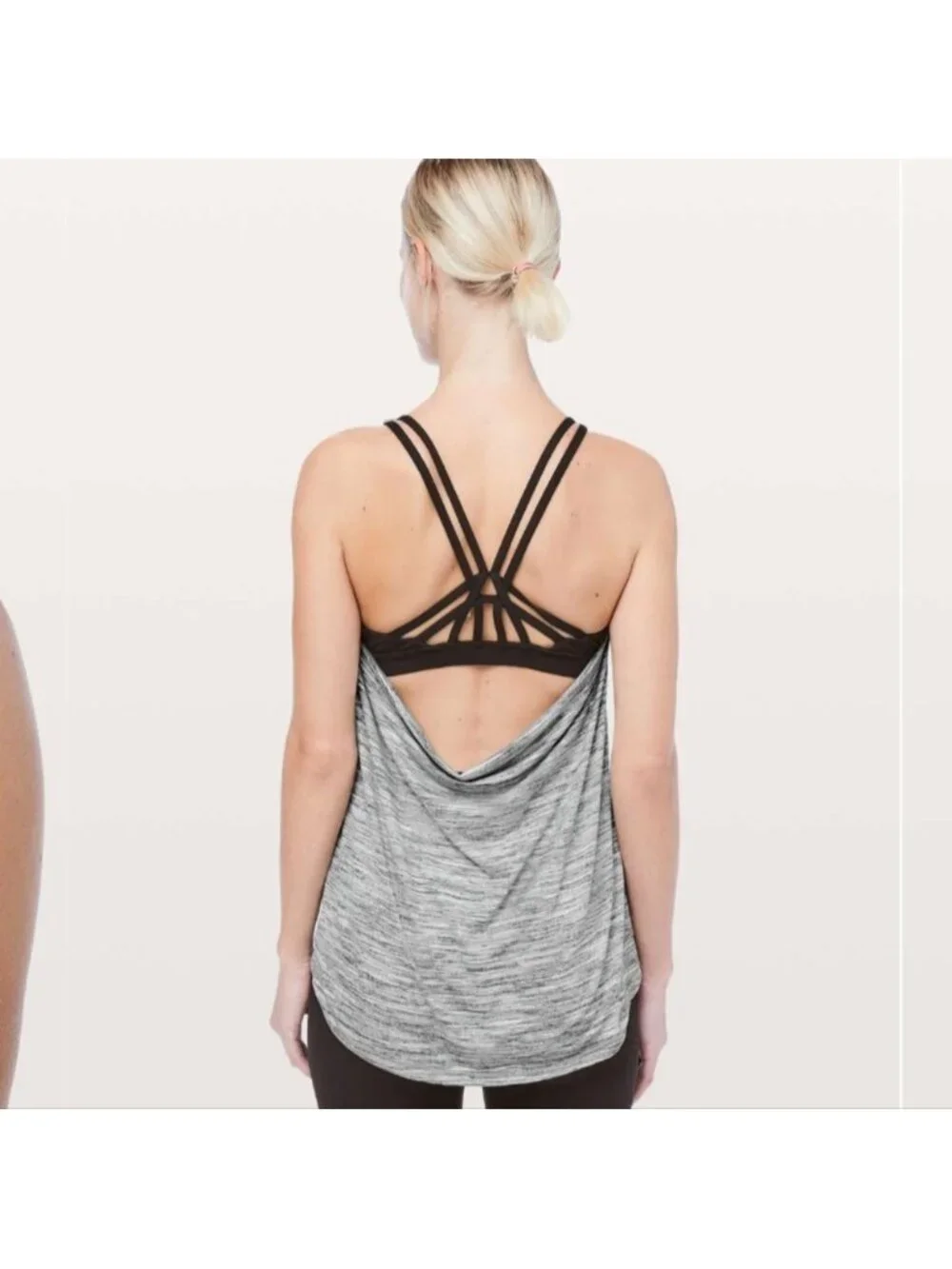 Lululemon Moment To Movement 2-In-1 Tank Space Dye Camo Black White / Black